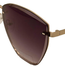 Load image into Gallery viewer, Guess Sunglass Womens Gold Rimless Cateye Metal Sunglass GF0401. 32B