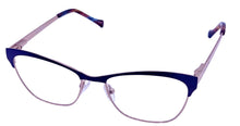 Load image into Gallery viewer, Lucky Mens Ophthalmic Blue Metal Cateye Frame. D108. 52mm