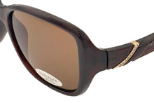 Load image into Gallery viewer, Ellen Tracy Women's Brown Plastic Rectangle Sunglass ET551 2