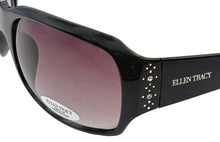 Load image into Gallery viewer, Ellen Tracy Womens Black Plastic Rectangle Sunglass, Gradient Lens 521 2