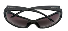 Load image into Gallery viewer, Ellen Tracy Womens Black Plastic Rectangle Sunglass, Gradient Lens 521 2