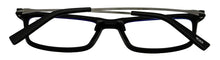 Load image into Gallery viewer, TUMI - VTU800 Unisex Reading Glasses 1.0x - Blue Light Blocking Eyeglasses for Men & Women - Stylish Rectangle Shape Eyewear - 10mm - Black