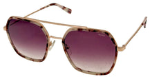 Load image into Gallery viewer, Tumi Womens Rose Gold Square Metal Sunglass, Brown Lens STU 510