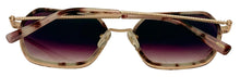 Load image into Gallery viewer, Tumi Womens Rose Gold Square Metal Sunglass, Brown Lens STU 510