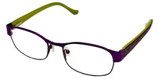 Load image into Gallery viewer, Cosmopolitan Unisex Purple Green Rectangle Metal Eyewear Frame Tomboy 51mm