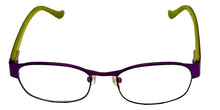 Load image into Gallery viewer, Cosmopolitan Unisex Purple Green Rectangle Metal Eyewear Frame Tomboy 51mm