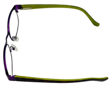 Load image into Gallery viewer, Cosmopolitan Unisex Purple Green Rectangle Metal Eyewear Frame Tomboy 51mm