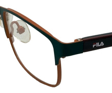 Load image into Gallery viewer, Fila Big Kids Black Orange Rectangle Metal Eyewear Frame VF9464. 0Z42. 47mm
