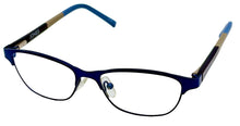 Load image into Gallery viewer, Jones New York Womens Rectangle Blue Metal J147 48mm