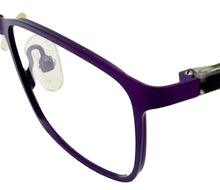 Load image into Gallery viewer, Jones New York Womens Rectangle Purple Metal J146 48mm