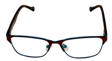Load image into Gallery viewer, Lucky Womens Ophthalmic Eyeglass Rectangle Stainless Steel D101 Brown Metal 53mm