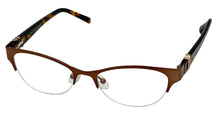 Load image into Gallery viewer, Jones New York Mens Ophthalmic Rimless Tear Drop Eyewear Frame, J139 Brown. 49mm