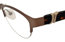Load image into Gallery viewer, Jones New York Mens Ophthalmic Rimless Tear Drop Eyewear Frame, J139 Brown. 49mm