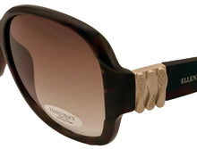 Load image into Gallery viewer, Ellen Tracy Womens Sunglass Demi Plastic Rectangle, Brown Lens ET564 2