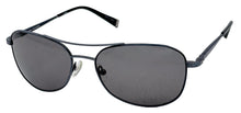 Load image into Gallery viewer, John Varvatos Mens Navy Aviator Wrap Sunglass, Smoke Lens V798