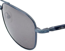 Load image into Gallery viewer, John Varvatos Mens Navy Aviator Wrap Sunglass, Smoke Lens V798