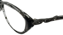 Load image into Gallery viewer, Carolina Herrera Black Lace Oval Plastic Reading Glass H313. 50mm. 2.5X