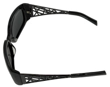 Load image into Gallery viewer, Carolina Herrera Womens Black Plastic Oversized Rectangle Sunglass H713