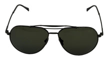 Load image into Gallery viewer, John Varvatos Mens Gunmetal Metal Aviator Sunglass V549, Green Lens