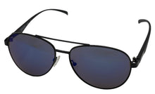 Load image into Gallery viewer, Kenneth Cole Reaction Mens Sunglass Matte Black Metal Aviator, Blue KC1318 2X