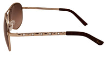 Load image into Gallery viewer, Guess Sunglass Mens Gold Metal Aviator, Brown Gradient Lens GF0408. 32F