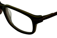 Load image into Gallery viewer, Lucky Big Kids Ophthalmic Eyeglass Soft Rectangle Skip Day Plastic Olive 45mm