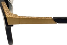 Load image into Gallery viewer, Jones New York Black Gold Mens Plastic Soft Square Eyewear , J239. 49mm