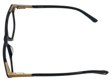 Load image into Gallery viewer, Jones New York Black Gold Mens Plastic Soft Square Eyewear , J239. 49mm