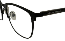 Load image into Gallery viewer, Lucky Brand Soft Square Black Metal Eyewear Frame 53mm