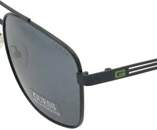 Load image into Gallery viewer, Guess Sunglass Mens Black Metal Aviator, Smoke Lens GF0206. 1A