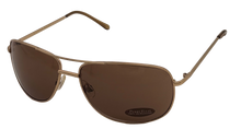 Load image into Gallery viewer, Perry Ellis Mens Sunglass Mens Silver, Matt Gold Metal Aviator Brown Lens PE22 3