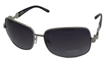 Load image into Gallery viewer, Esprit Womens Sunglass Silver Black Fashion Aviator, Gradient Lens 19324 538