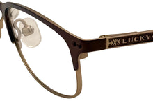 Load image into Gallery viewer, Lucky Big Kids Ophthalmic Soft Rectangle Metal Frame. Smarty Brown 45mm