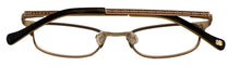 Load image into Gallery viewer, Lucky Big Kids Ophthalmic Soft Rectangle Metal Frame. Smarty Brown 45mm