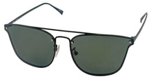 Load image into Gallery viewer, Sting Mens Black Square Metal Sunglass, Green Polarized Lens SST 190. 531