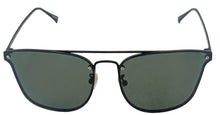 Load image into Gallery viewer, Sting Mens Black Square Metal Sunglass, Green Polarized Lens SST 190. 531