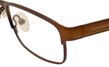 Load image into Gallery viewer, Converse Big Kids Rectangle Brown Metal Eyewear Frame K025. 45mm