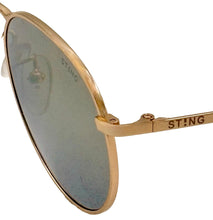 Load image into Gallery viewer, Sting Mens Gold Round Metal Sunglass, Gold Flash Lens SST 189 300W