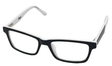 Load image into Gallery viewer, Fila Big Kids Black White Rectangle Plastic Eyewear Frame VF9456. 48mm