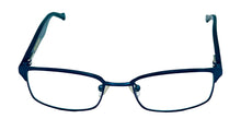Load image into Gallery viewer, Lucky Big Kids Ophthalmic Soft Rectangle Metal Frame. Stephen Blue. 46mm
