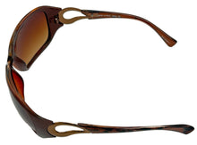 Load image into Gallery viewer, Esprit Women's Sunglasses Plastic Rectangle Wrap Brown Gold ET19318 535