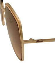 Load image into Gallery viewer, Guess Sunglass Womens Gold Oversized Square Brown Gradient Lens GF0410. 33F