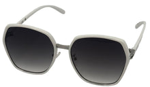 Load image into Gallery viewer, Guess Sunglass Womens White Oversized Square Plastic, Gradient Lens GF0407 21B