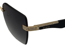 Load image into Gallery viewer, Guess Sunglass Womens Gold Oversized Rimless Square Plastic, GO00022. 32B