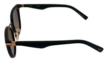 Load image into Gallery viewer, Tumi Mens Black Gold Square Mens Plastic Sunglass, Brown Lens STU 004. 700