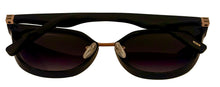 Load image into Gallery viewer, Tumi Mens Black Gold Square Mens Plastic Sunglass, Brown Lens STU 004. 700