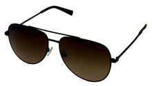 Load image into Gallery viewer, Tumi Mens Black Mens Metal Aviator Sunglass, Brown Lens STU 008 531