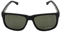 Load image into Gallery viewer, Guess Sunglass Mens Matte Black Rectangle Plastic Wrap, Green Lens GF0234. 2N