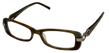 Load image into Gallery viewer, Jones New York Womens Plastic Rectangle Eyewear Frame, Aqua Brown J738. 52mm