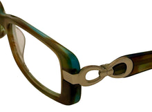 Load image into Gallery viewer, Jones New York Womens Plastic Rectangle Eyewear Frame, Aqua Brown J738. 52mm